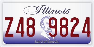 IL license plate Z489824