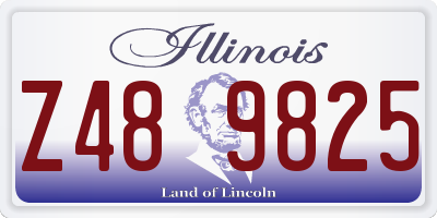 IL license plate Z489825
