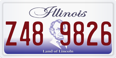 IL license plate Z489826