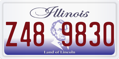 IL license plate Z489830