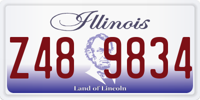 IL license plate Z489834