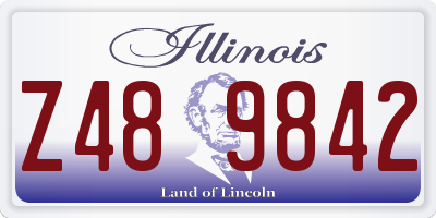IL license plate Z489842