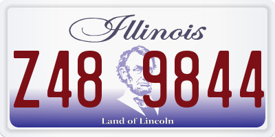 IL license plate Z489844