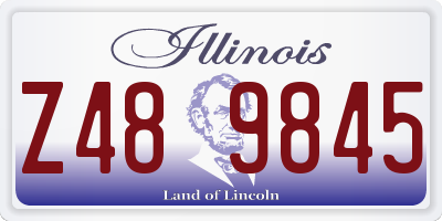IL license plate Z489845