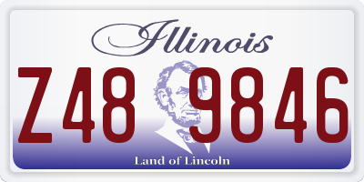 IL license plate Z489846