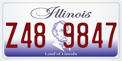 IL license plate Z489847