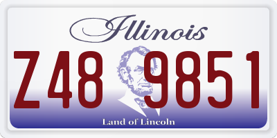 IL license plate Z489851