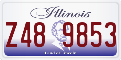IL license plate Z489853