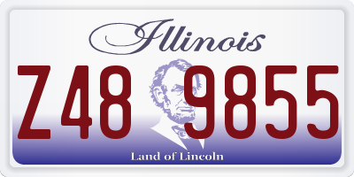 IL license plate Z489855