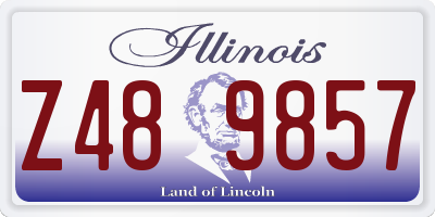 IL license plate Z489857