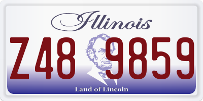 IL license plate Z489859