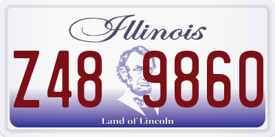 IL license plate Z489860