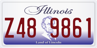 IL license plate Z489861