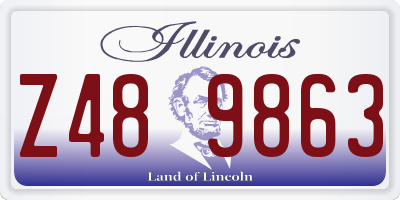 IL license plate Z489863