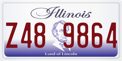 IL license plate Z489864