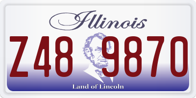 IL license plate Z489870