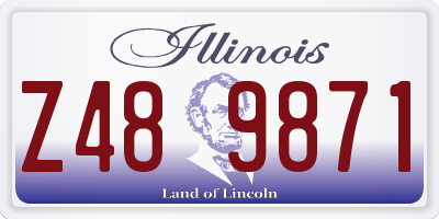 IL license plate Z489871
