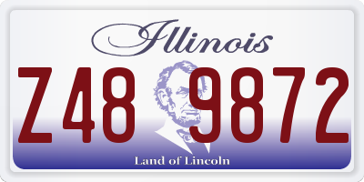 IL license plate Z489872