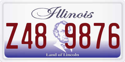 IL license plate Z489876