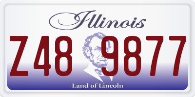 IL license plate Z489877