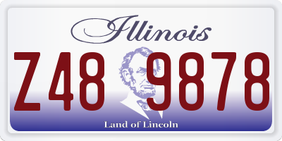 IL license plate Z489878