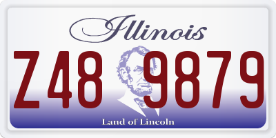 IL license plate Z489879