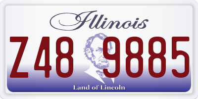IL license plate Z489885