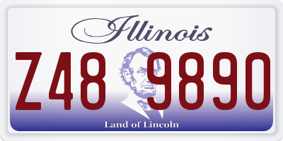 IL license plate Z489890