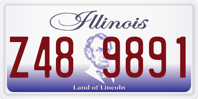 IL license plate Z489891
