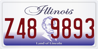 IL license plate Z489893