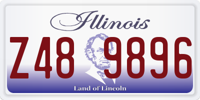 IL license plate Z489896