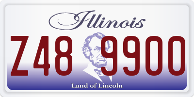 IL license plate Z489900