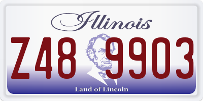 IL license plate Z489903