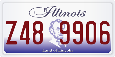 IL license plate Z489906