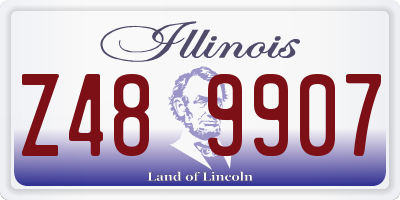 IL license plate Z489907