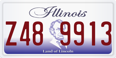 IL license plate Z489913