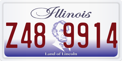 IL license plate Z489914