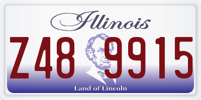 IL license plate Z489915