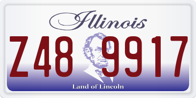 IL license plate Z489917