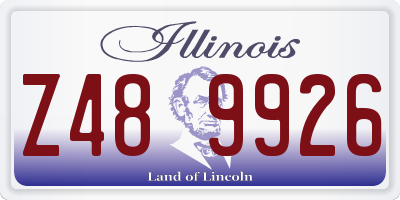 IL license plate Z489926