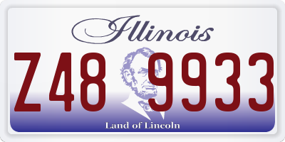 IL license plate Z489933