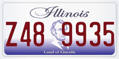 IL license plate Z489935