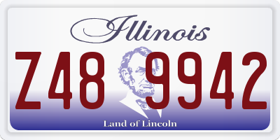 IL license plate Z489942