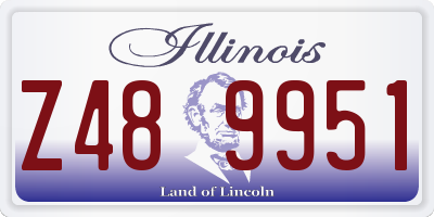 IL license plate Z489951