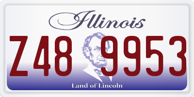 IL license plate Z489953