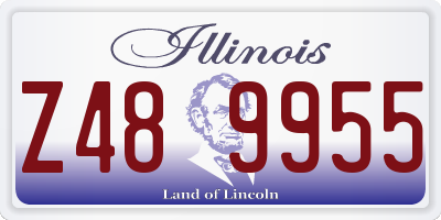 IL license plate Z489955