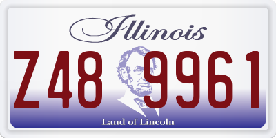 IL license plate Z489961