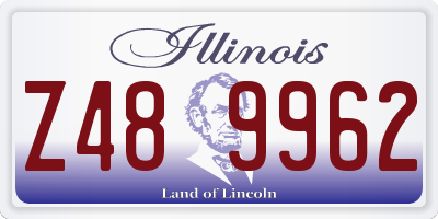 IL license plate Z489962