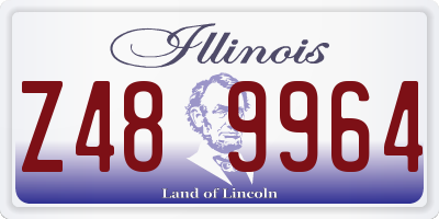 IL license plate Z489964