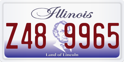 IL license plate Z489965